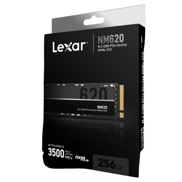 Lexar NM620 M.2 2280 NVMe SSD 256GB PCle Gen 3x4 - Box Pack - With 02 Years Warranty
