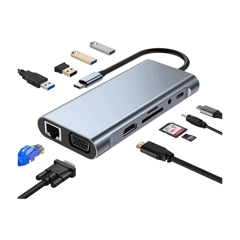 USB-C 11-in-1 – Docking Station with 4K HDMI & Gigabit Ethernet